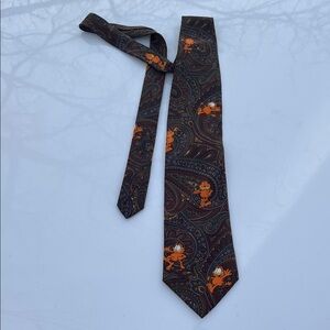 Paisley Patterned Tie with Cartoon Garfield